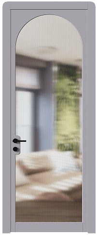 Дверь Luna Moderno Серый Флокс эмаль (RAL 358-71-02) со стеклом