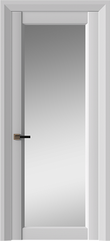 Дверь Domenica Neo Classic Decoro Серая эмаль (RAL 7047) со стеклом