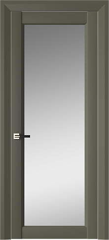 Дверь Domenica Neo Classic Decoro Серый Мох эмаль (RAL 7003) со стеклом