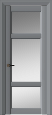 Дверь Siena Neo Classic Decoro Серебристо-серая эмаль (RAL 7045) со стеклом