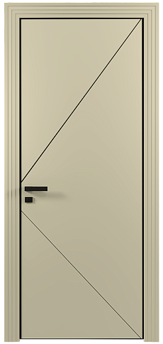 Дверь Pala Moderno Серо-оливковая эмаль (RAL 7032) без стекла