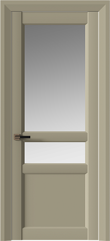 Дверь Imperia-R Neo Classic Decoro Серое Льняное волокно эмаль (RAL 075-70-10) со стеклом