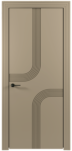 Дверь Armonia Moderno Серое Льняное волокно эмаль (RAL 075-70-10) без стекла