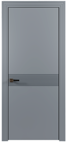 Дверь Tramonto Moderno Серебристо-серая эмаль (RAL 7045) без стекла