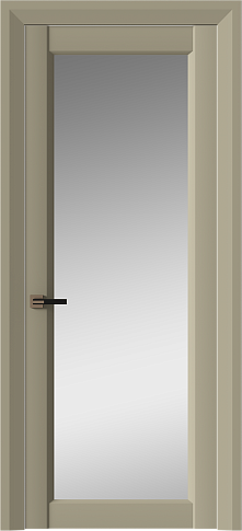 Дверь Domenica Neo Classic Decoro Серое Льняное волокно эмаль (RAL 075-70-10) со стеклом