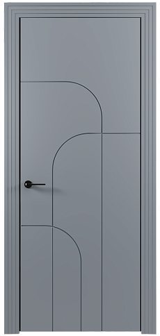 Дверь Arco Moderno Серебристо-серая эмаль (RAL 7045) без стекла