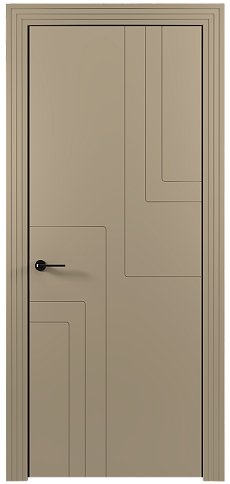 Дверь Futuro Moderno Серое Льняное волокно эмаль (RAL 075-70-10) без стекла